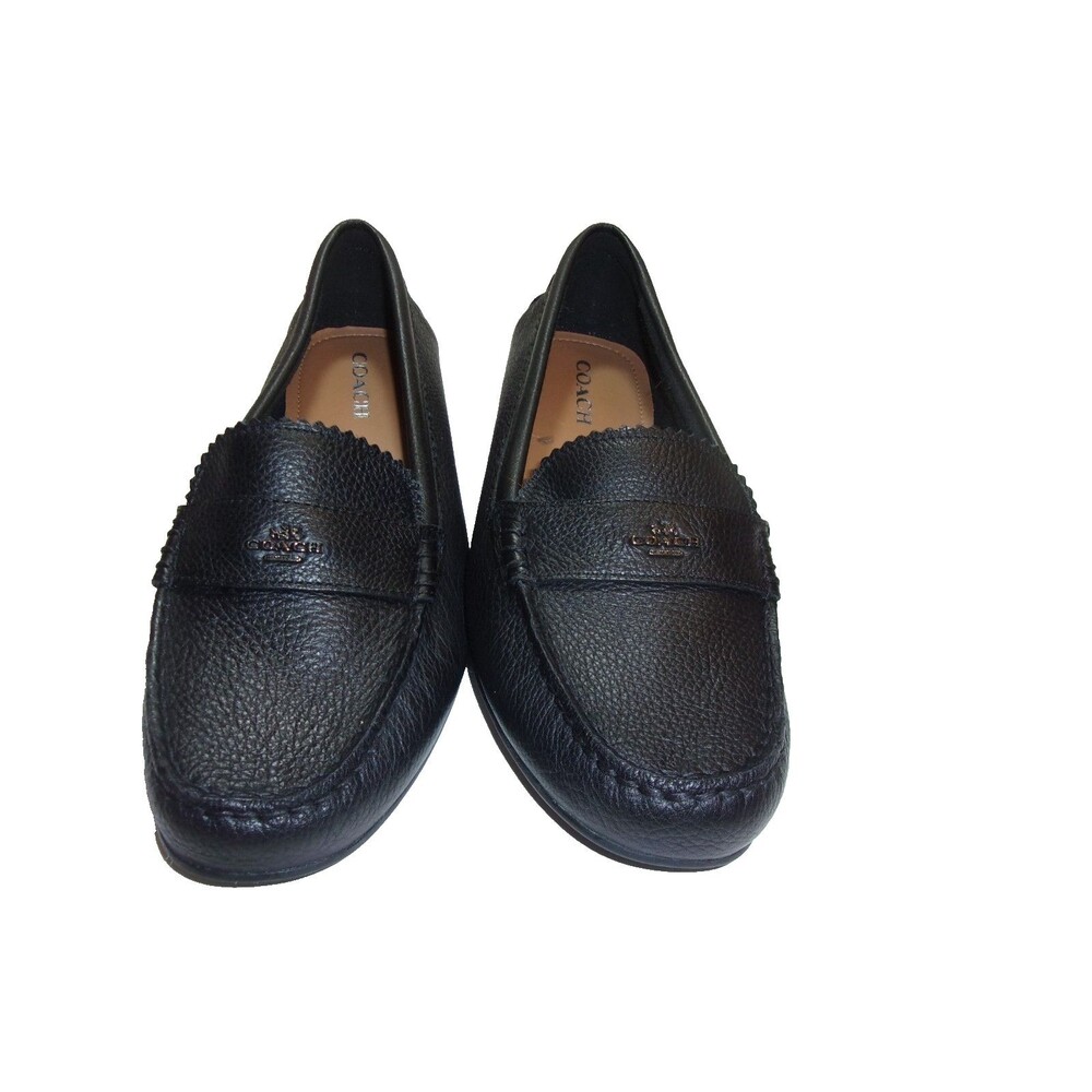 Coadh Odette Loafers Size 11 B Soft Leather Black Carriage Logo